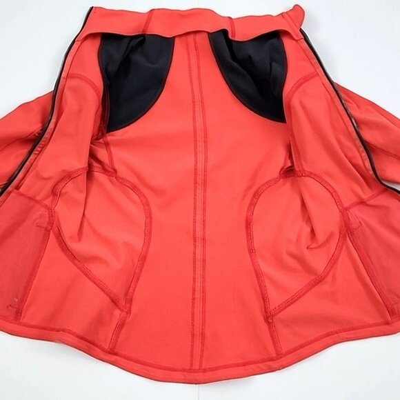 Lululemon Forme Jacket Brushed Love Red Deep Coal Stretch Size 10 - Picture 11 of 16